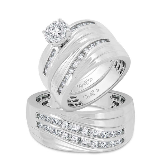 14K 1.13CT Diamond Trio Set
