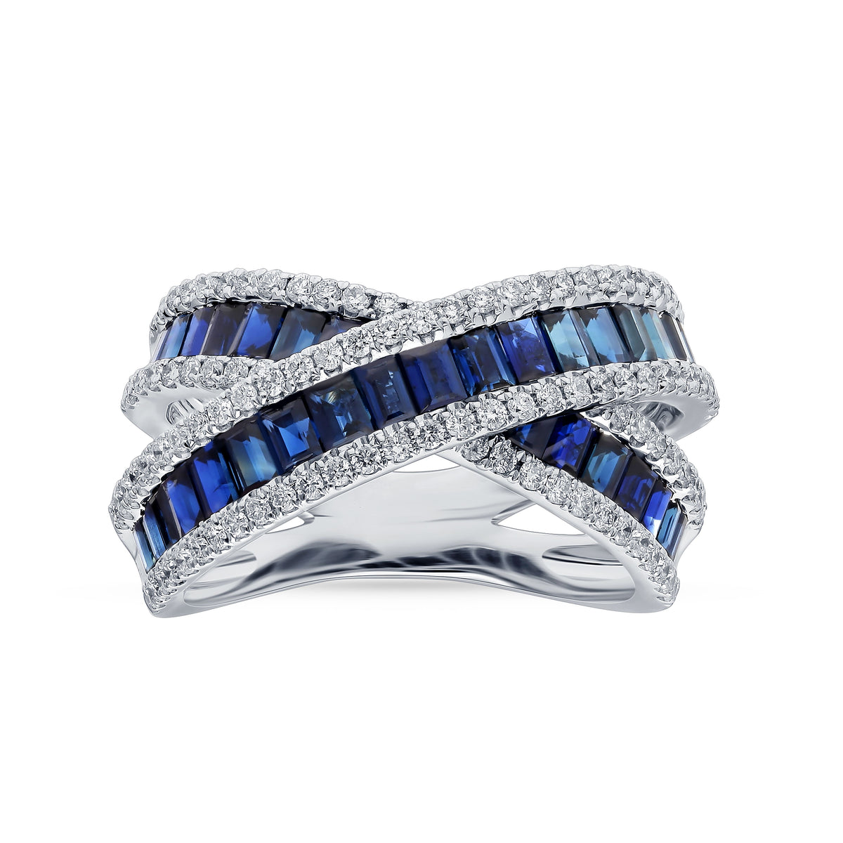 14K 0.83CT Diamond Sapphire