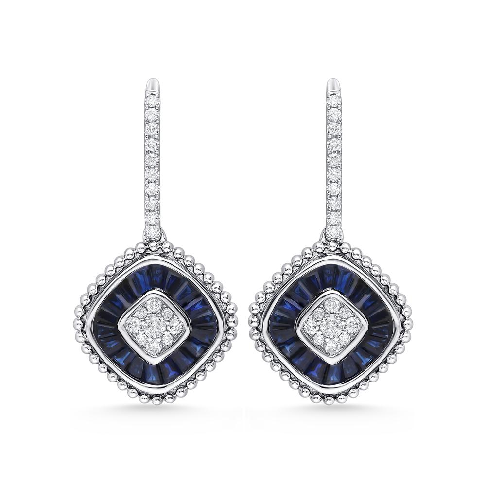 14K 0.40CT Diamond SAPPHIRE Earring