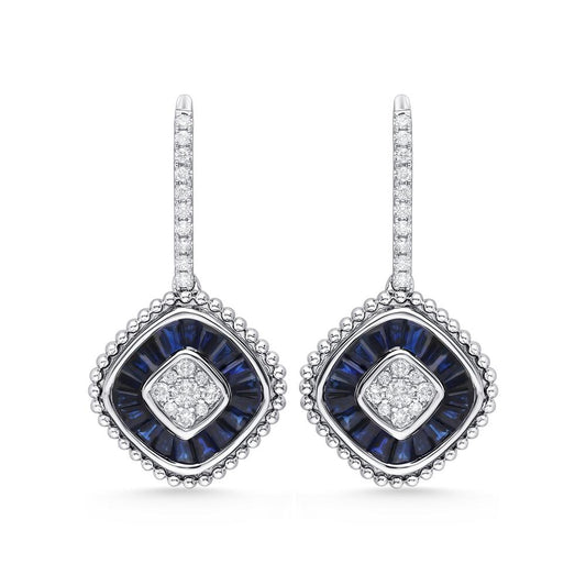 14K 0.40CT Diamond SAPPHIRE Earring