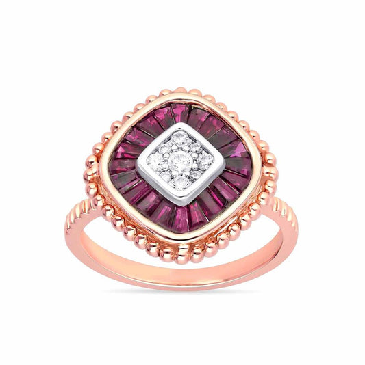 14K 0.13CT Diamond Ruby Ring