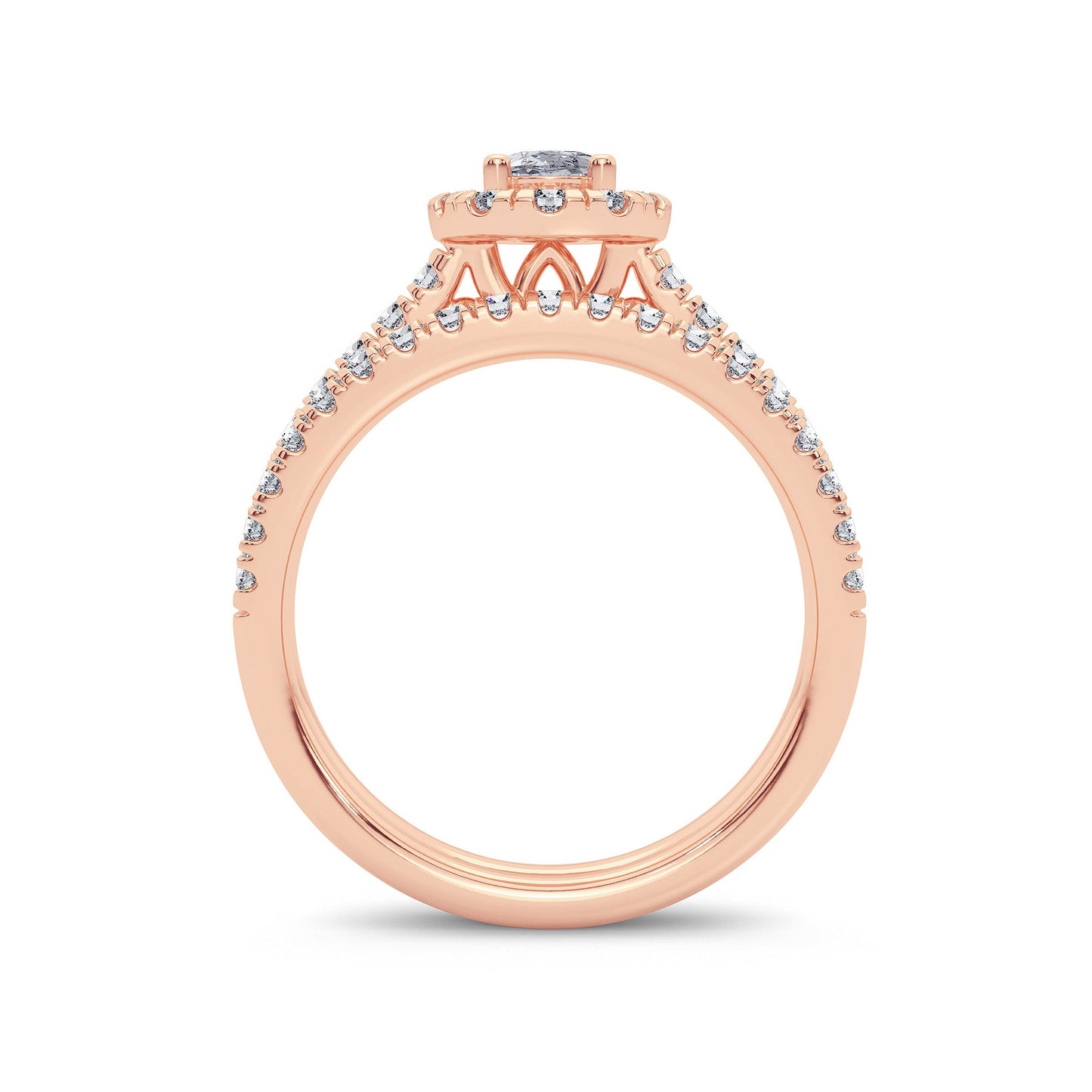 14K 1.00CT Diamond Bridal Ring