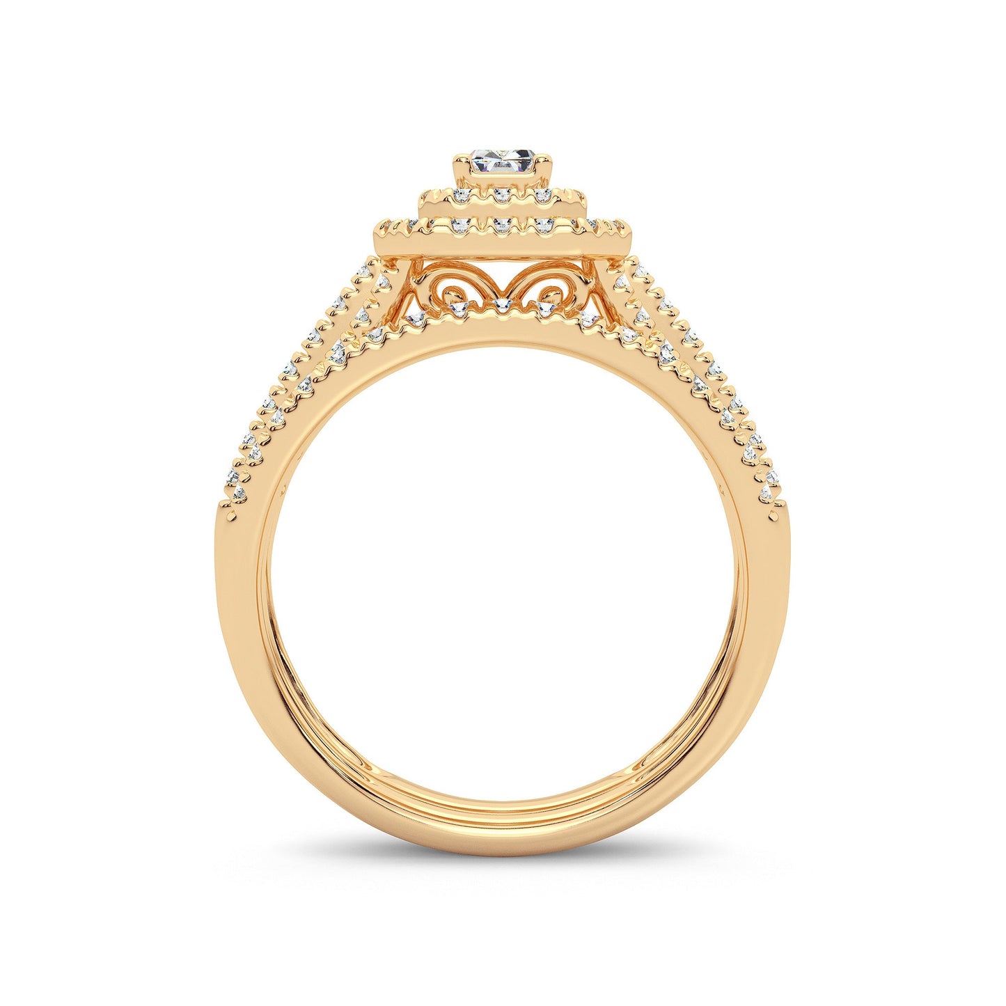 14K 1.00CT Diamond Bridal Ring