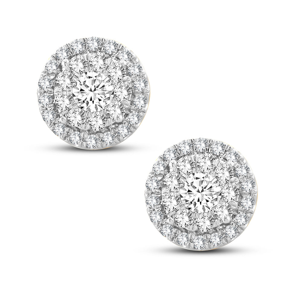 14K  1.01CT  Diamond  EARR.