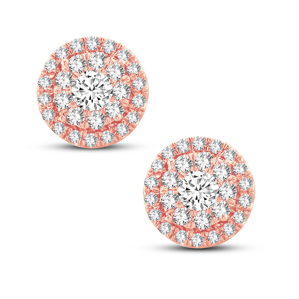 14K  1.01CT  Diamond  EARR.