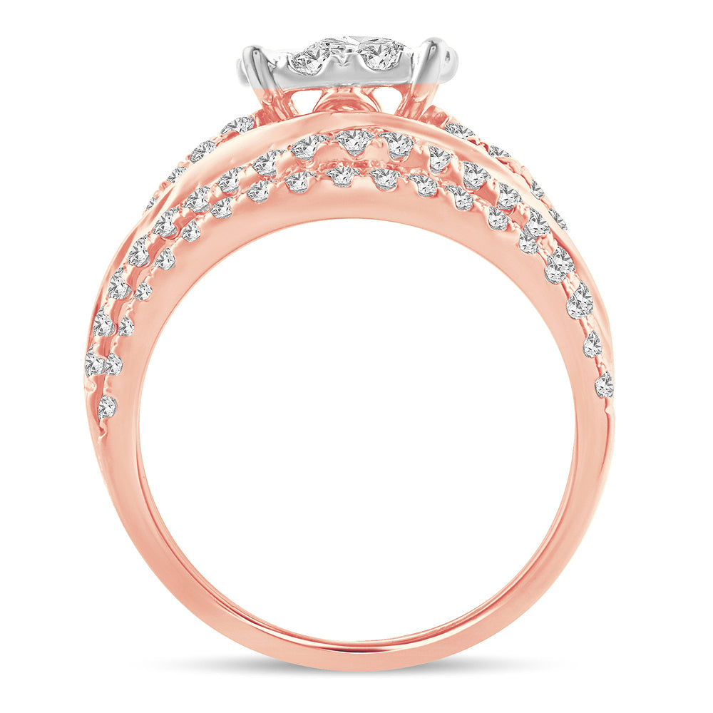 14K  1.90CT  DIAMOND  BRIDAL  RING