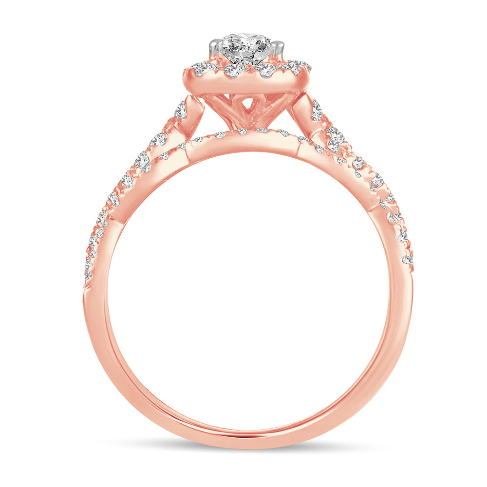 14K  1.40CT  DIAMOND  BRIDAL  RING