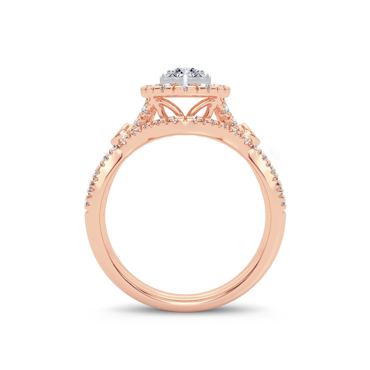 14K 1.00CT Diamond Bridal Ring