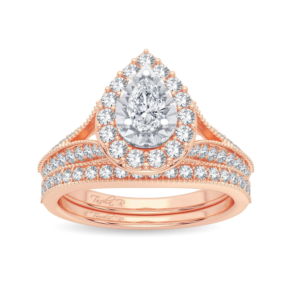 14K 0.96CT Diamond Bridal Ring