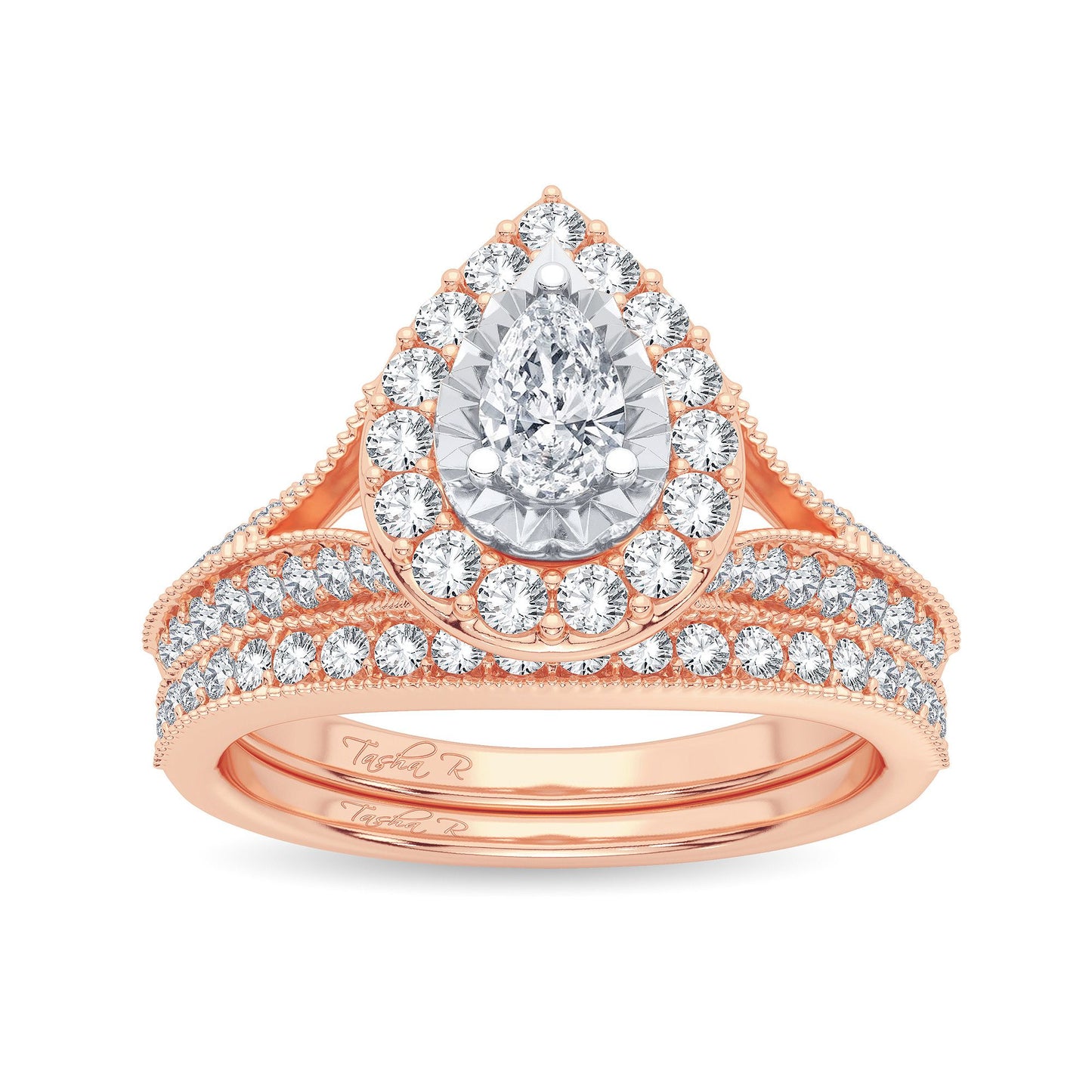 14K 0.96CT Diamond Bridal Ring