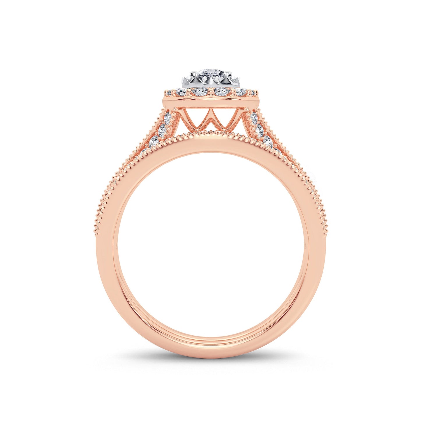 14K 0.96CT Diamond Bridal Ring