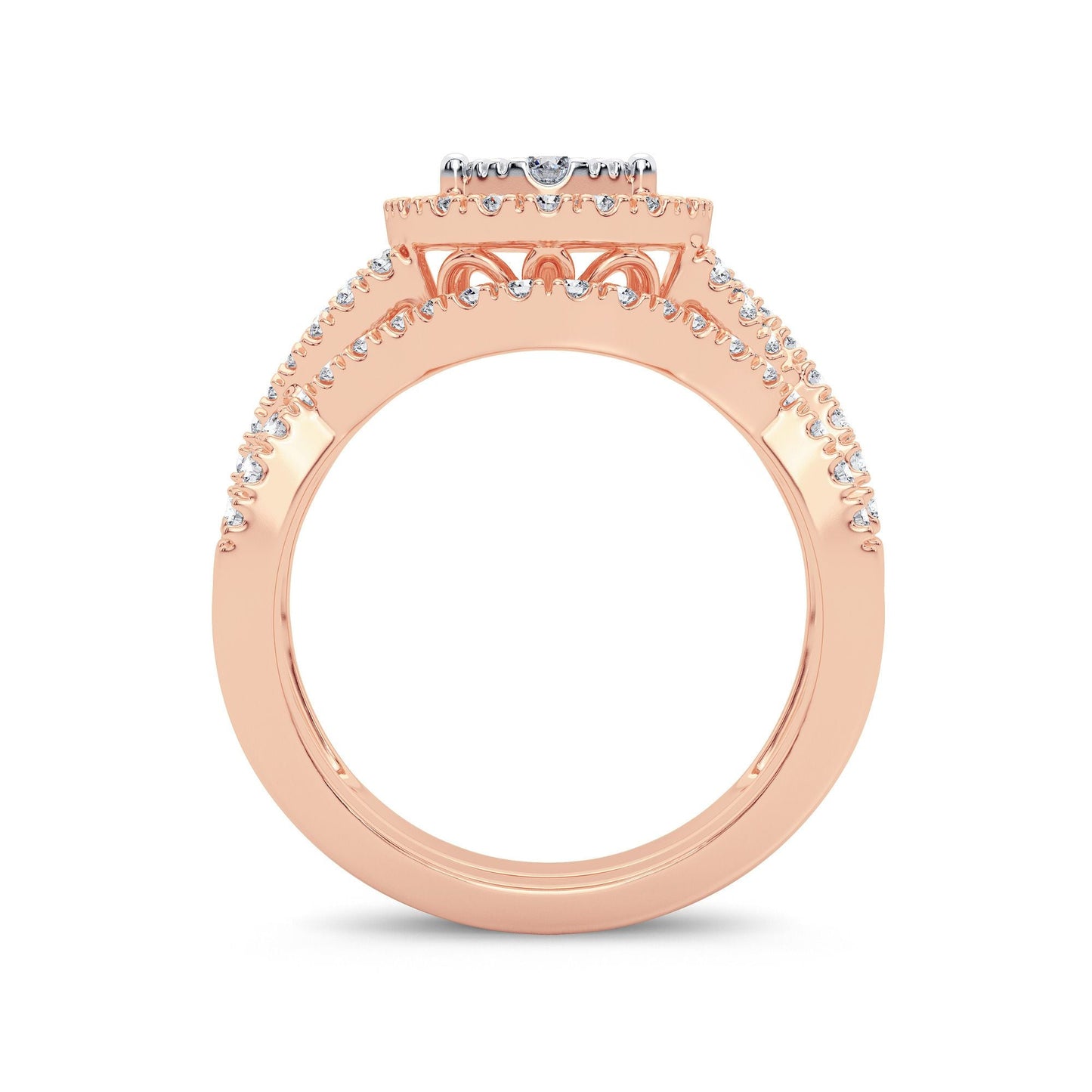 14K 1.00CT Diamond Bridal Ring