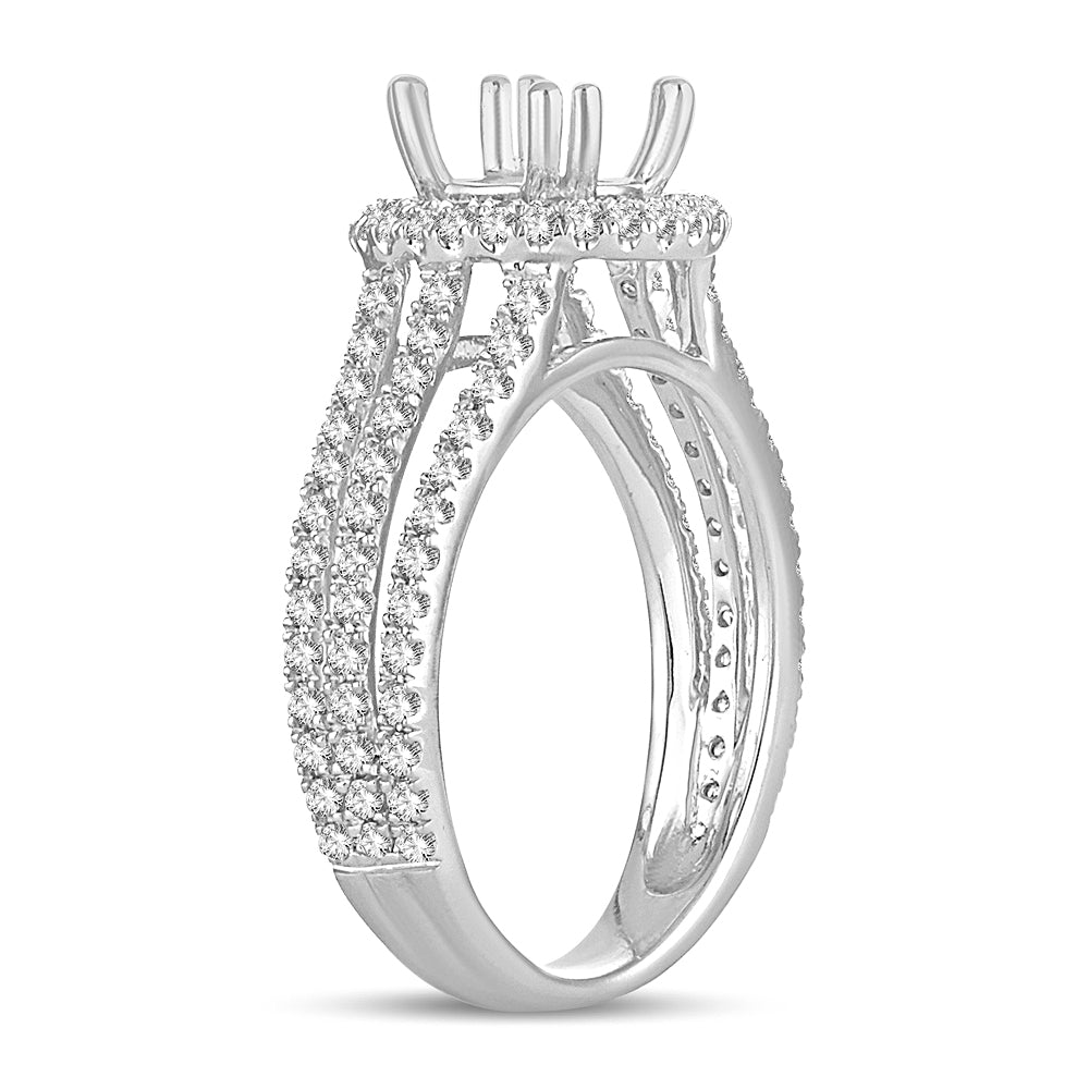 14K 0.80CT Diamond semi-mount ring