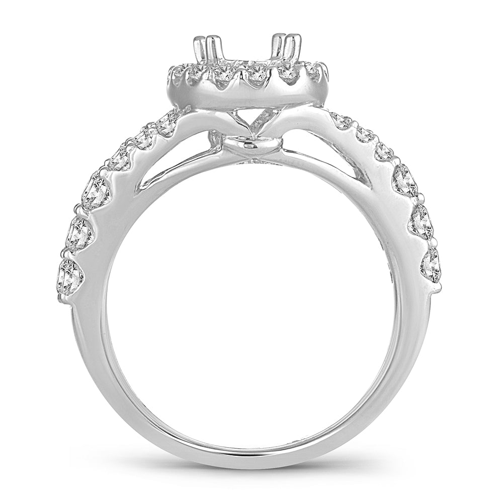 14K 1.00CT Diamond semi-mount ring