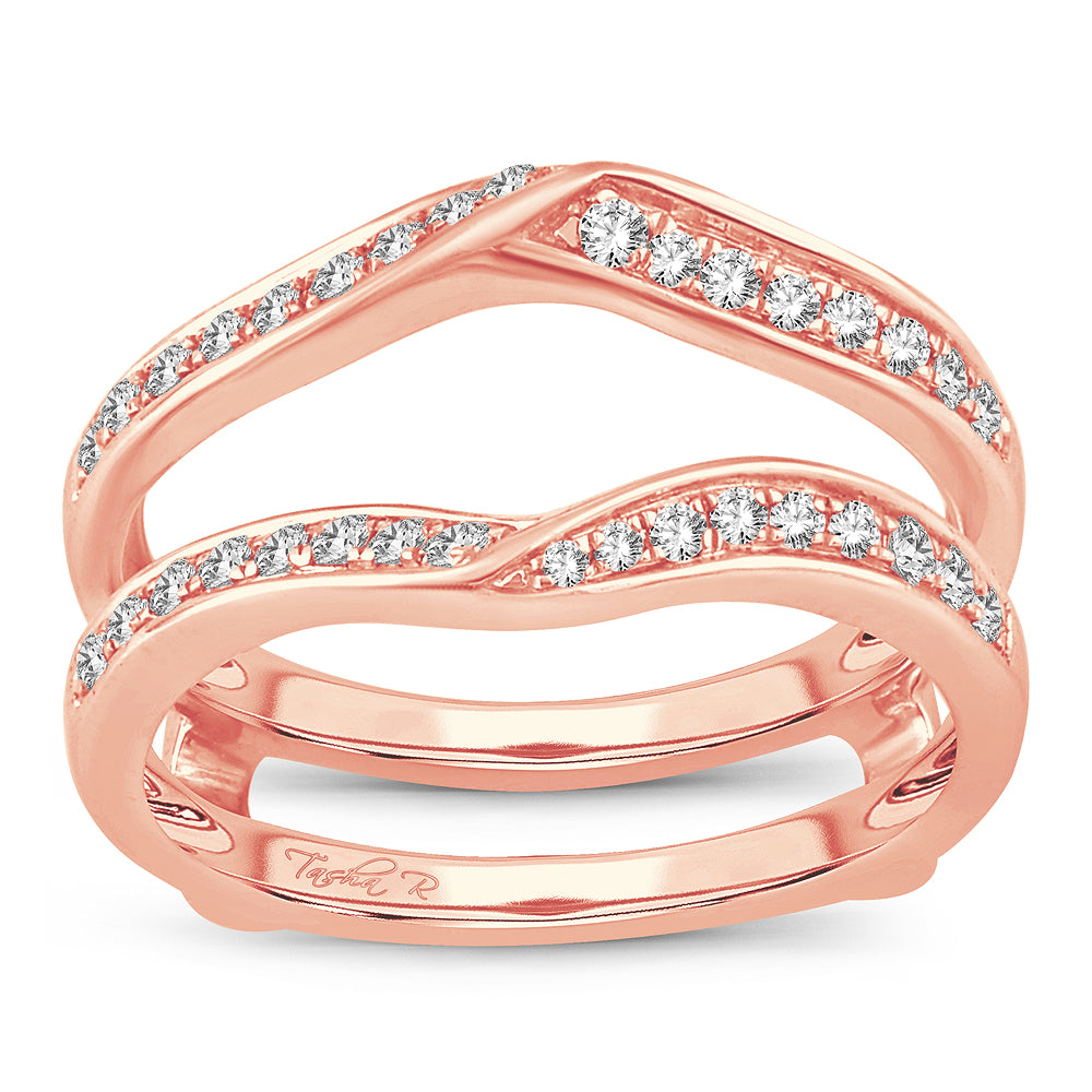 14K  0.25CT  DIAMOND  RING GUARD.