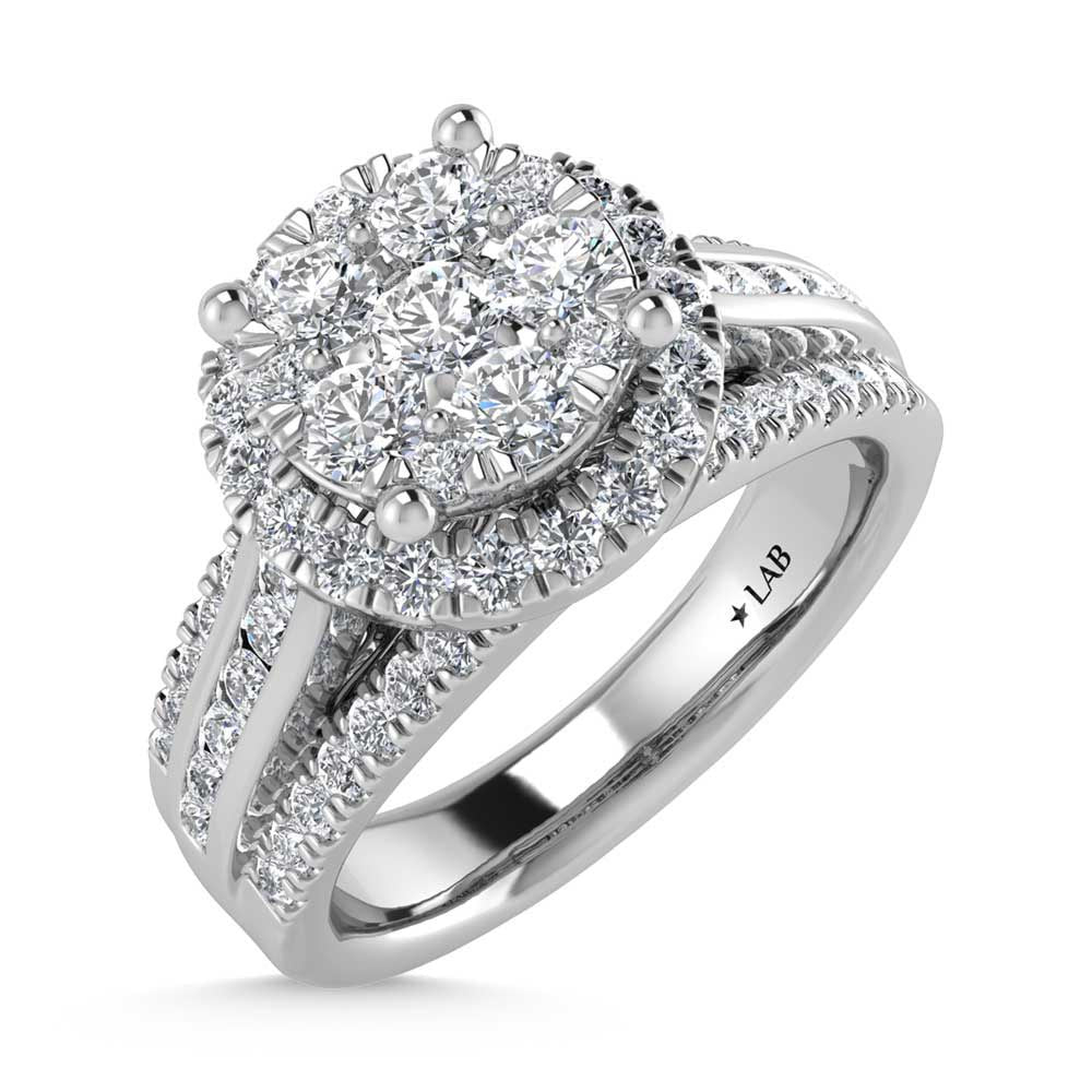 14K White Gold 2 Ct.Tw. Diamond Engagement Ring