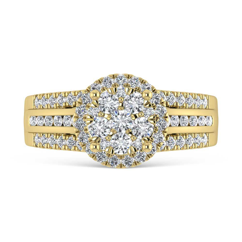 14K Yellow Gold 3 Ct.Tw. Diamond Engagement Ring