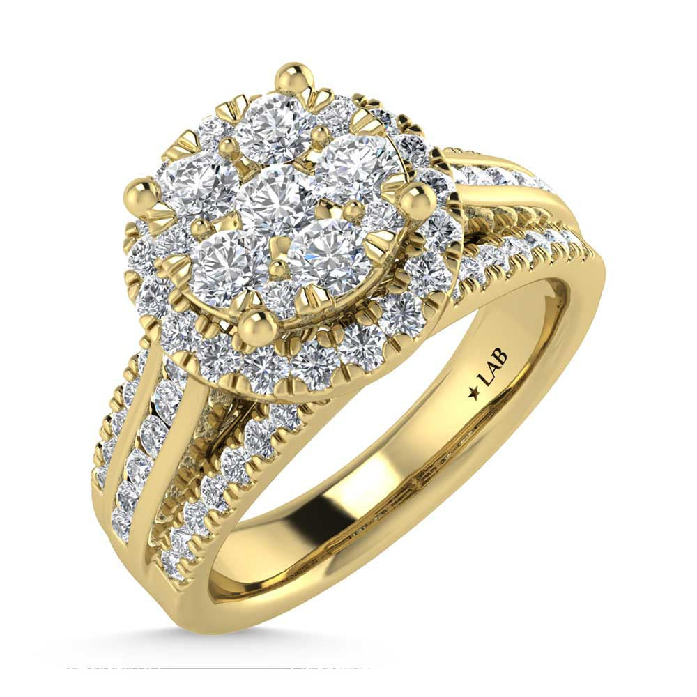 10K Yellow Gold 1 Ct.Tw. Diamond Engagement Ring