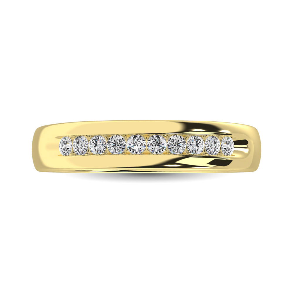 14K Yellow Gold 1 Ct.Tw. Diamond Men?s Machine Band