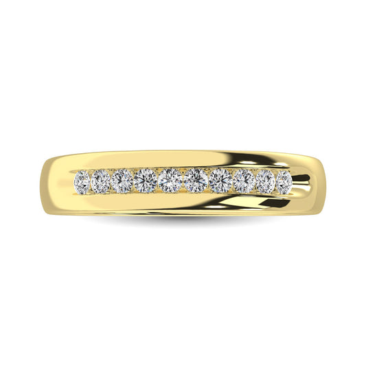14K Yellow Gold 1 Ct.Tw. Diamond Men?s Machine Band