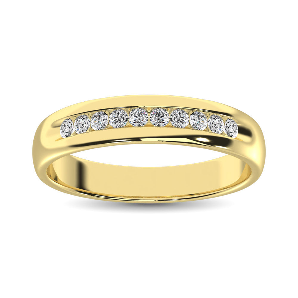 14K Yellow Gold 1 Ct.Tw. Diamond Men?s Machine Band