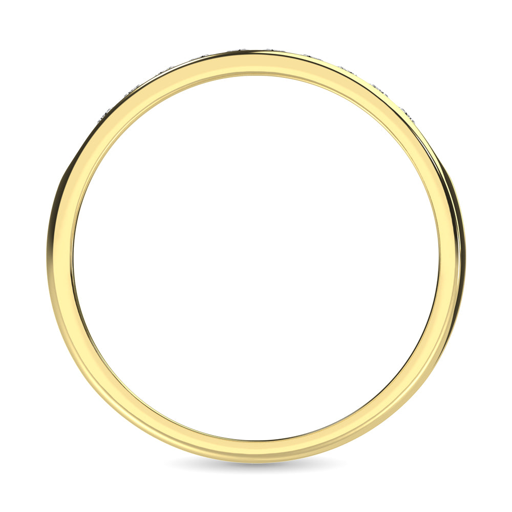 14K Yellow Gold 1/4 Ct.Tw. Diamond Men?s Machine Band