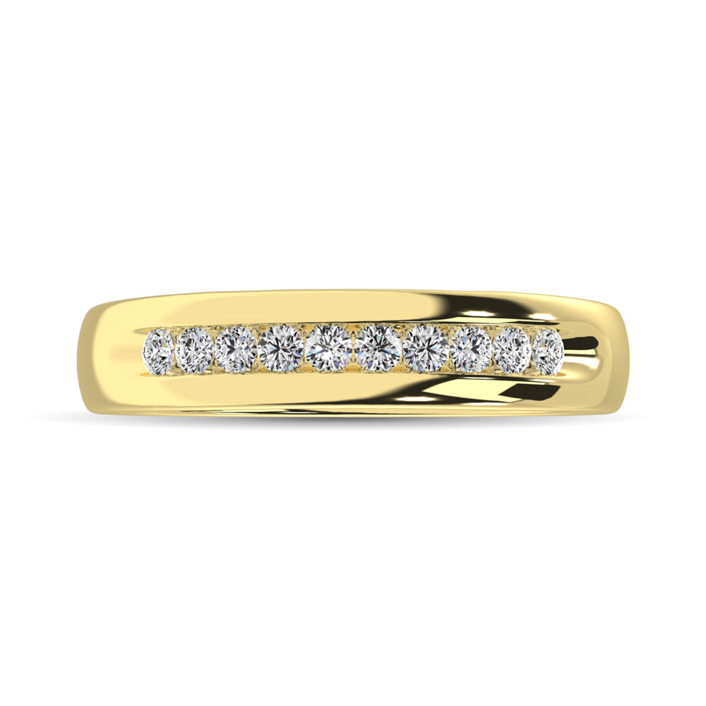 14K Yellow Gold 1/2 Ct.Tw. Diamond Men?s Machine Band