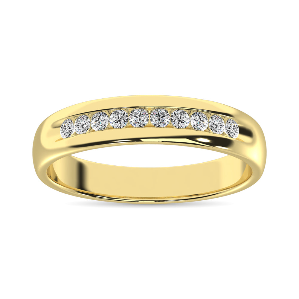 14K Yellow Gold 1/2 Ct.Tw. Diamond Men?s Machine Band