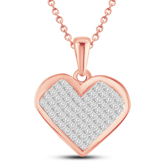 14K  1.00CT  Princes cut Dimaond Pendant