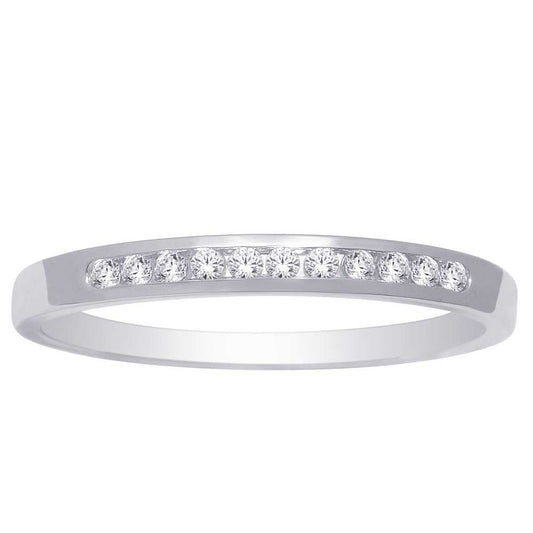 14K White Gold 1 Ct.Tw. Diamond Ladies Machine Band