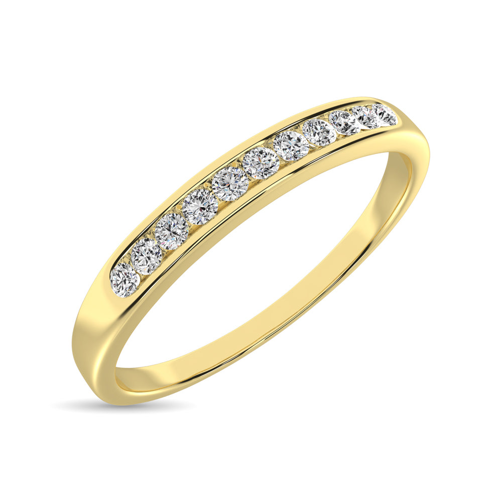 14K Yellow Gold 1/2 Ct Diamond Ladies Machine Band