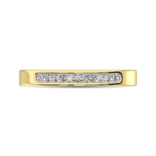 14K Yellow Gold 1/4 Ct.Tw. Diamond Ladies Machine Band