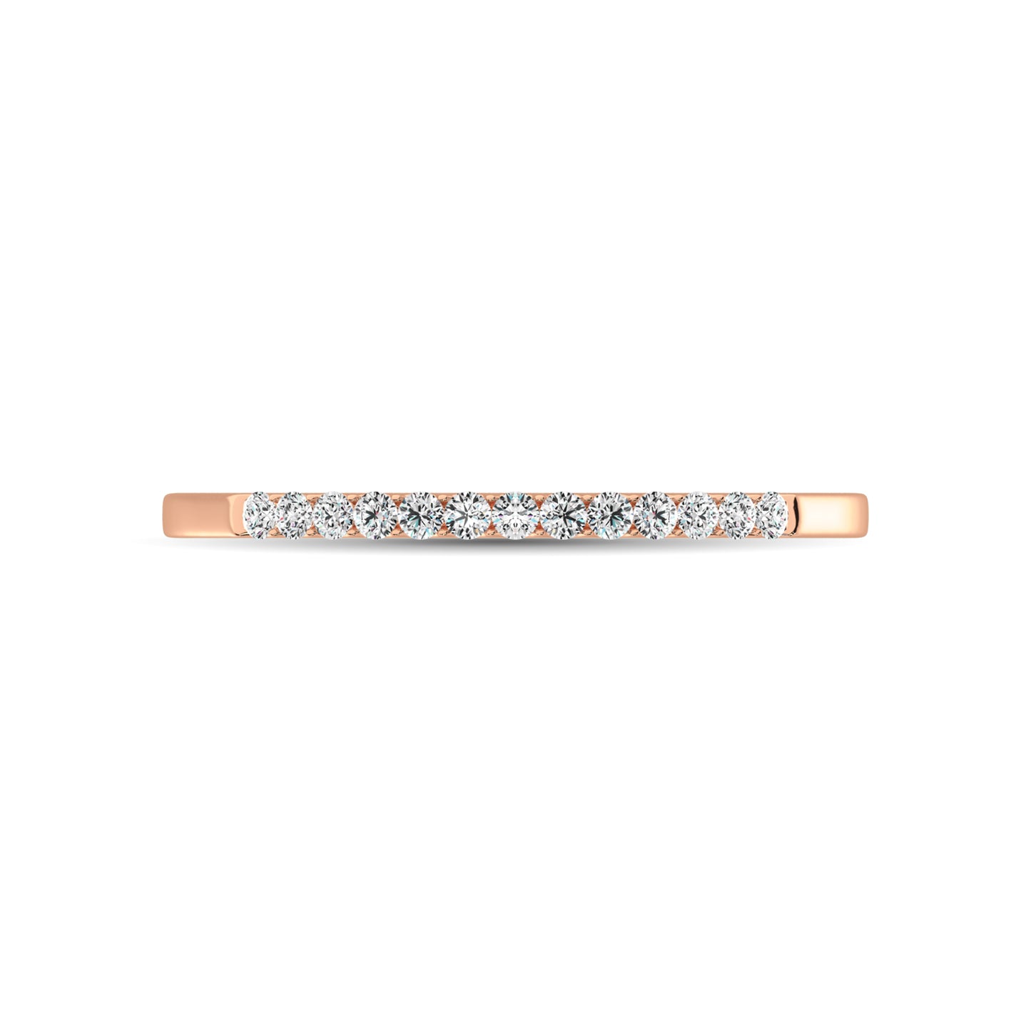 Diamond 1/5 Ct.Tw. Ladies Wedding Band in 10K Rose Gold