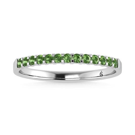 Peridot 1/4 Ct.Tw. Machine Band in 14K White Gold