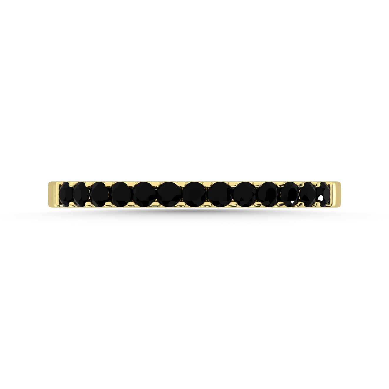 Treated Black Diamond 1/5 Ct.Tw. Machine Band in 14K White Gold
