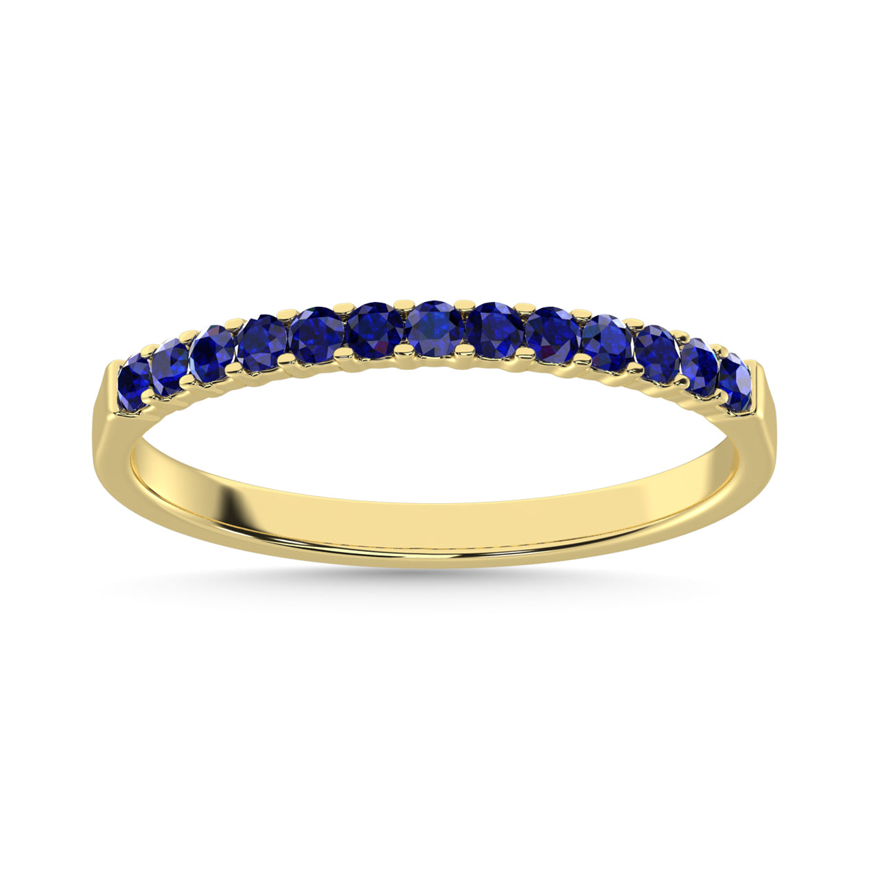 Blue Sapphire 1/4 Ct.Tw. Machine Band in 14K Yellow Gold
