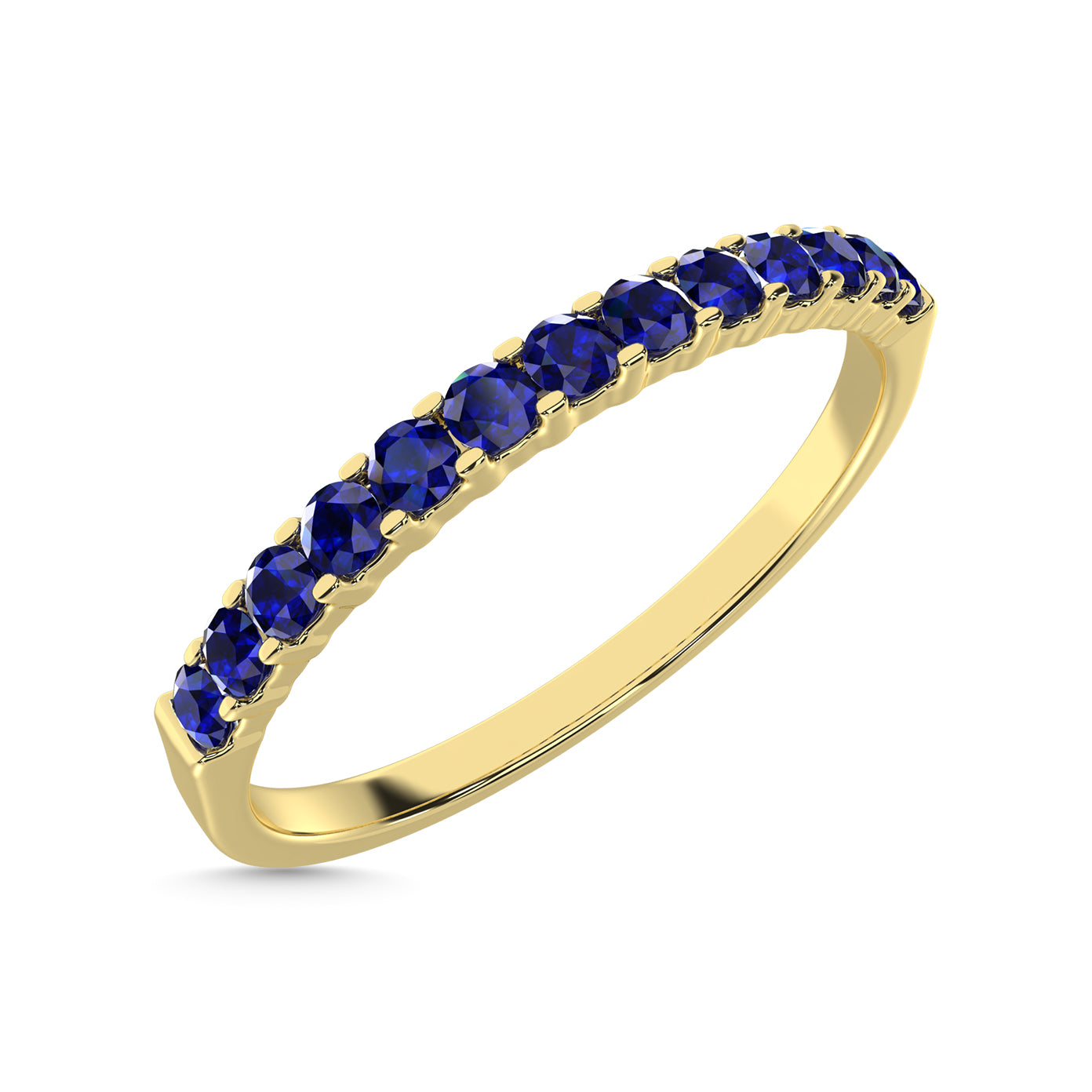Blue Sapphire 1/4 Ct.Tw. Machine Band in 14K Yellow Gold