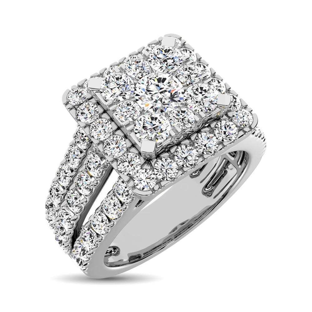 14K White  Gold 2 Ct.Tw. Diamond Engagement Ring