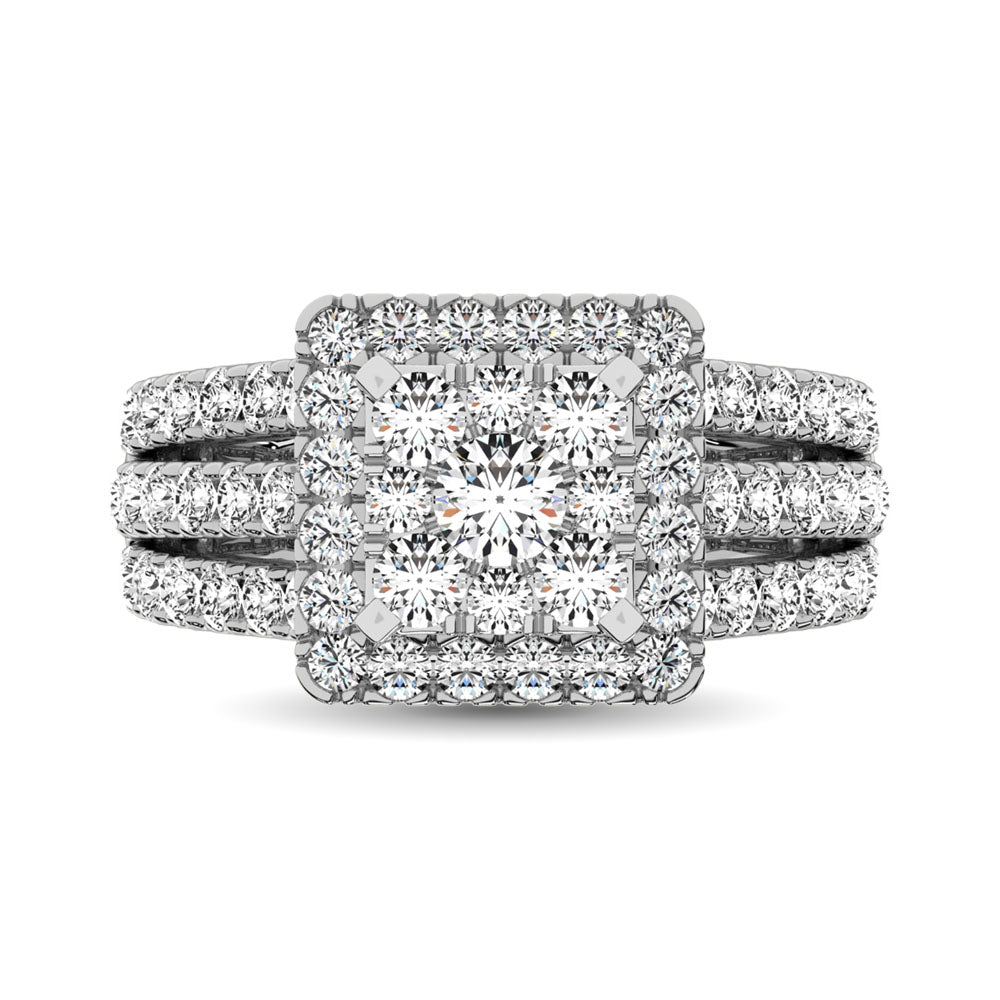 14K White  Gold 2 Ct.Tw. Diamond Engagement Ring