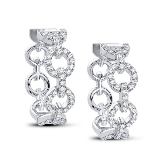 10K 0.33CT Diamond Hoops