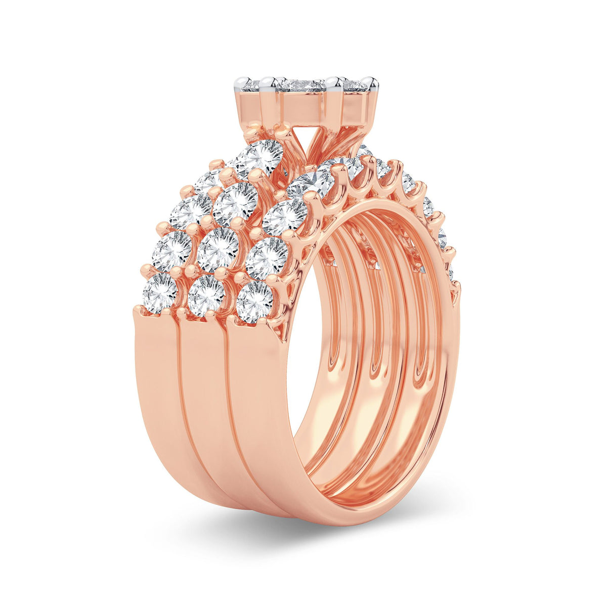 14K 3.00CT Diamond Bridal Ring