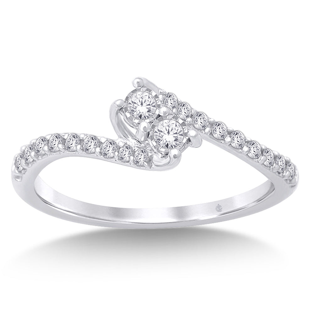 14K White Gold 1 Ct.Tw. Diamond Fashion Ring