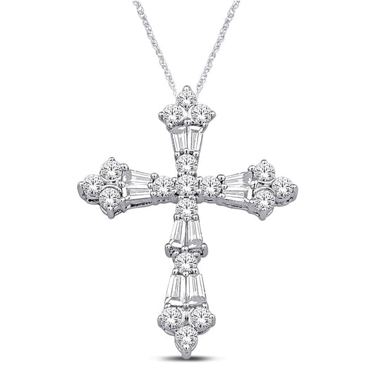14K White Gold 1 1/6 Ct.Tw. Diamond Fashion Pendant