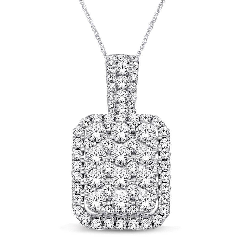 14K White Gold 7/8 Ct.Tw. Diamond Fashion Pendant