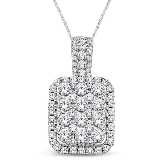 14K White Gold 7/8 Ct.Tw. Diamond Fashion Pendant