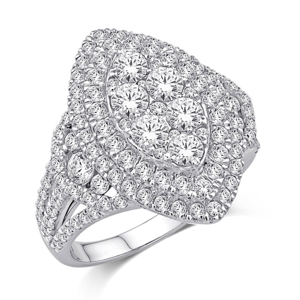 14K White Gold 2 1/2 Ct.Tw. Diamond Fashion Ring