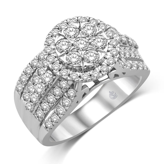 14K White Gold 1 1/2 Ct.Tw. Diamond Engagement Ring