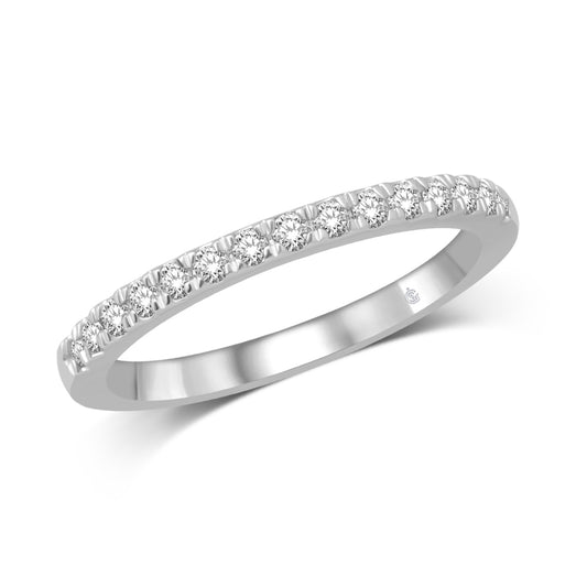 14K White Gold 1/4 Ct.Tw. Diamond Wedding Band