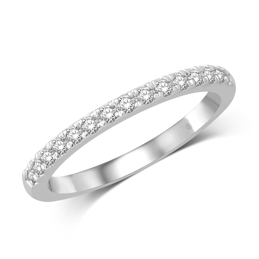 14K White Gold 1/5 Ct.Tw. Diamond Ladies Band