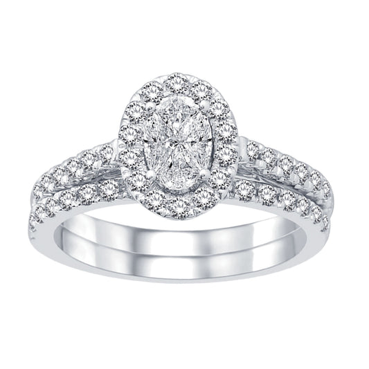 Lovecuts 14K White Gold 2 Ct.Tw. Diamond Bridal Ring